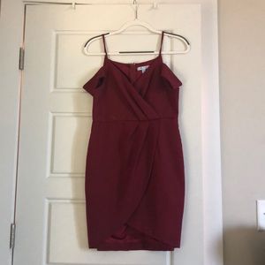 Boutique brand maroon wrap dress